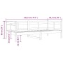 Solid white pine wood sofa bed 90x190 cm by vidaXL, Beds and slatted bases - Ref: Foro24-820308, Price: 114,03 €, Discount: %