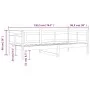Solid white pine wood sofa bed 90x190 cm by vidaXL, Beds and slatted bases - Ref: Foro24-820308, Price: 112,60 €, Discount: %