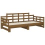 Removable sofa bed solid pine wood honey brown 2x(90x190)cm by vidaXL, Beds and slatted bases - Ref: Foro24-820355, Price: 19...