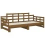 Removable sofa bed solid pine wood honey brown 2x(90x190)cm by vidaXL, Beds and slatted bases - Ref: Foro24-820355, Price: 18...