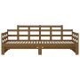 Removable sofa bed solid pine wood honey brown 2x(90x190)cm by vidaXL, Beds and slatted bases - Ref: Foro24-820355, Price: 19...