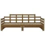 Removable sofa bed solid pine wood honey brown 2x(90x190)cm by vidaXL, Beds and slatted bases - Ref: Foro24-820355, Price: 18...