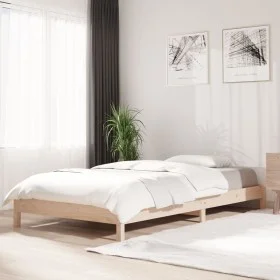 Solid pine wood stackable bed 100x200 cm by vidaXL, Beds and slatted bases - Ref: Foro24-820387, Price: 104,79 €, Discount: %