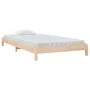 Solid pine wood stackable bed 100x200 cm by vidaXL, Beds and slatted bases - Ref: Foro24-820387, Price: 104,79 €, Discount: %