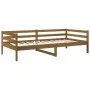 Sofá cama de madera maciza de pino marrón miel 90x190 cm de vidaXL, Camas y somieres - Ref: Foro24-814637, Precio: 121,45 €, ...