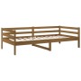 Sofá cama de madera maciza de pino marrón miel 90x190 cm de vidaXL, Camas y somieres - Ref: Foro24-814637, Precio: 123,23 €, ...