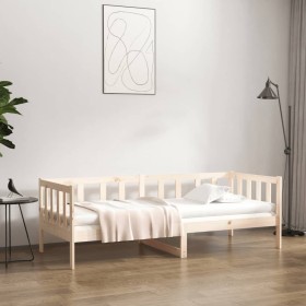 Sofá cama madera maciza de pino 90x190 cm de vidaXL, Camas y somieres - Ref: Foro24-814644, Precio: 108,82 €, Descuento: %