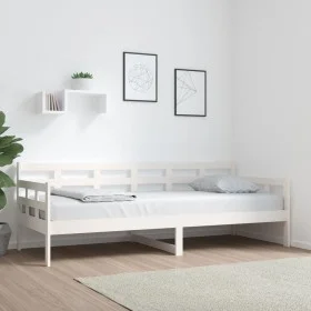 Solid white pine wood sofa bed 80x200 cm by vidaXL, Beds and slatted bases - Ref: Foro24-820363, Price: 98,87 €, Discount: %