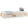 Sofá cama extraíble madera maciza de pino 2x(90x190) cm de vidaXL, Camas y somieres - Ref: Foro24-820437, Precio: 114,97 €, D...
