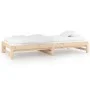 Removable sofa bed solid pine wood 2x(90x190) cm by vidaXL, Beds and slatted bases - Ref: Foro24-820437, Price: 115,08 €, Dis...