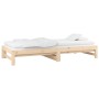 Removable sofa bed solid pine wood 2x(90x190) cm by vidaXL, Beds and slatted bases - Ref: Foro24-820437, Price: 116,64 €, Dis...