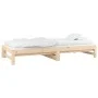 Removable sofa bed solid pine wood 2x(90x190) cm by vidaXL, Beds and slatted bases - Ref: Foro24-820437, Price: 115,08 €, Dis...