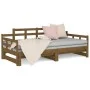 Removable sofa bed solid pine wood honey brown 2x(90x200)cm by vidaXL, Beds and slatted bases - Ref: Foro24-820345, Price: 19...