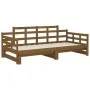 Removable sofa bed solid pine wood honey brown 2x(90x200)cm by vidaXL, Beds and slatted bases - Ref: Foro24-820345, Price: 19...