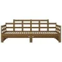 Removable sofa bed solid pine wood honey brown 2x(90x200)cm by vidaXL, Beds and slatted bases - Ref: Foro24-820345, Price: 19...
