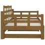 Removable sofa bed solid pine wood honey brown 2x(90x200)cm by vidaXL, Beds and slatted bases - Ref: Foro24-820345, Price: 19...