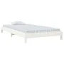 White solid pine wood stackable bed 90x200 cm by vidaXL, Beds and slatted bases - Ref: Foro24-820393, Price: 98,45 €, Discoun...