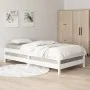 White solid pine wood stackable bed 90x200 cm by vidaXL, Beds and slatted bases - Ref: Foro24-820393, Price: 98,45 €, Discoun...