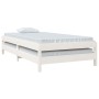 Weißes Stapelbett aus massivem Kiefernholz, 90 x 200 cm von vidaXL, Betten und Lattenroste - Ref: Foro24-820393, Preis: 99,95...