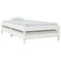 White solid pine wood stackable bed 90x200 cm by vidaXL, Beds and slatted bases - Ref: Foro24-820393, Price: 98,45 €, Discoun...