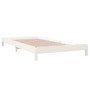 Weißes Stapelbett aus massivem Kiefernholz, 90 x 200 cm von vidaXL, Betten und Lattenroste - Ref: Foro24-820393, Preis: 99,95...