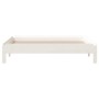 Cama apilable de madera pino maciza blanco 90x200 cm de vidaXL, Camas y somieres - Ref: Foro24-820393, Precio: 99,89 €, Descu...