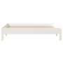 White solid pine wood stackable bed 90x200 cm by vidaXL, Beds and slatted bases - Ref: Foro24-820393, Price: 98,45 €, Discoun...