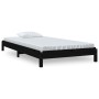 Black solid pine wood stackable bed 75x190 cm by vidaXL, Beds and slatted bases - Ref: Foro24-820411, Price: 97,84 €, Discoun...