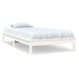Estructura de cama madera maciza de pino blanco 90x200 cm de vidaXL, Camas y somieres - Ref: Foro24-820527, Precio: 68,78 €, ...