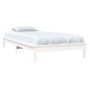 Estructura de cama madera maciza de pino blanco 90x200 cm de vidaXL, Camas y somieres - Ref: Foro24-820527, Precio: 68,78 €, ...