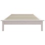 Estructura de cama madera maciza de pino blanco 90x200 cm de vidaXL, Camas y somieres - Ref: Foro24-820527, Precio: 68,78 €, ...