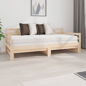 Sofá cama extraíble madera maciza de pino 2x(90x190) cm