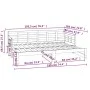 Removable sofa bed solid pine wood 2x(90x190) cm by vidaXL, Beds and slatted bases - Ref: Foro24-820382, Price: 163,31 €, Dis...