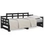 Abnehmbares Schlafsofa aus massivem schwarzem Kiefernholz, 2 x (90 x 200) cm von vidaXL, Betten und Lattenroste - Ref: Foro24...