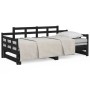Sofá cama extraíble madera maciza de pino negro 2x(90x200) cm de vidaXL, Camas y somieres - Ref: Foro24-820346, Precio: 197,3...