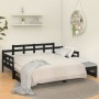 Removable sofa bed solid black pine wood 2x(90x200) cm by vidaXL, Beds and slatted bases - Ref: Foro24-820346, Price: 197,38 ...