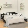 Sofá cama extraíble madera maciza de pino negro 2x(90x200) cm de vidaXL, Camas y somieres - Ref: Foro24-820346, Precio: 194,1...