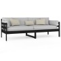 Solid black pine wood sofa bed 80x200 cm by vidaXL, Beds and slatted bases - Ref: Foro24-820366, Price: 122,80 €, Discount: %