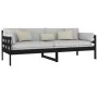 Sofá cama madera maciza de pino negro 80x200 cm de vidaXL, Camas y somieres - Ref: Foro24-820366, Precio: 121,21 €, Descuento: %