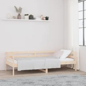 Solid pine wood sofa bed 80x200 cm by vidaXL, Beds and slatted bases - Ref: Foro24-814674, Price: 121,65 €, Discount: %