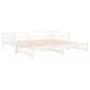Abnehmbares Schlafsofa aus massivem weißem Kiefernholz, 2 x (80 x 200) cm von vidaXL, Betten und Lattenroste - Ref: Foro24-81...