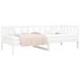 Sofá cama madera maciza de pino blanco 90x190 cm de vidaXL, Camas y somieres - Ref: Foro24-814645, Precio: 118,11 €, Descuent...