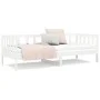 Solid white pine wood sofa bed 90x190 cm by vidaXL, Beds and slatted bases - Ref: Foro24-814645, Price: 116,14 €, Discount: %