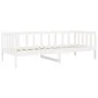Solid white pine wood sofa bed 90x190 cm by vidaXL, Beds and slatted bases - Ref: Foro24-814645, Price: 116,14 €, Discount: %