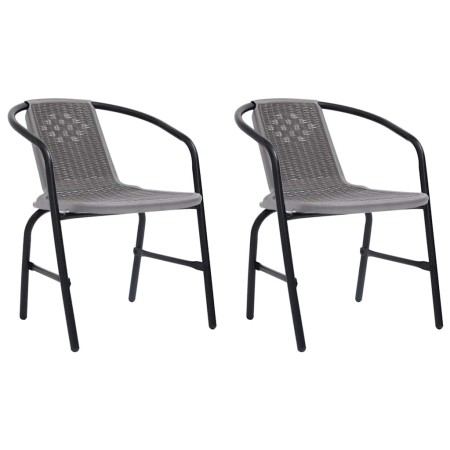 Set comedor de jardín 7 pzas con cojines ratán sintético beige
