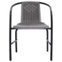 Set comedor de jardín 7 pzas con cojines ratán sintético beige