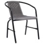 Set comedor de jardín 7 pzas con cojines ratán sintético beige