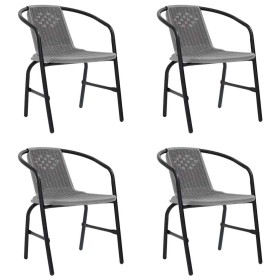 Set comedor de jardín 9 pzas con cojines ratán sintético beige