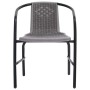 Set comedor de jardín 9 pzas con cojines ratán sintético beige