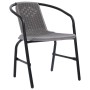 Set comedor de jardín 9 pzas con cojines ratán sintético beige